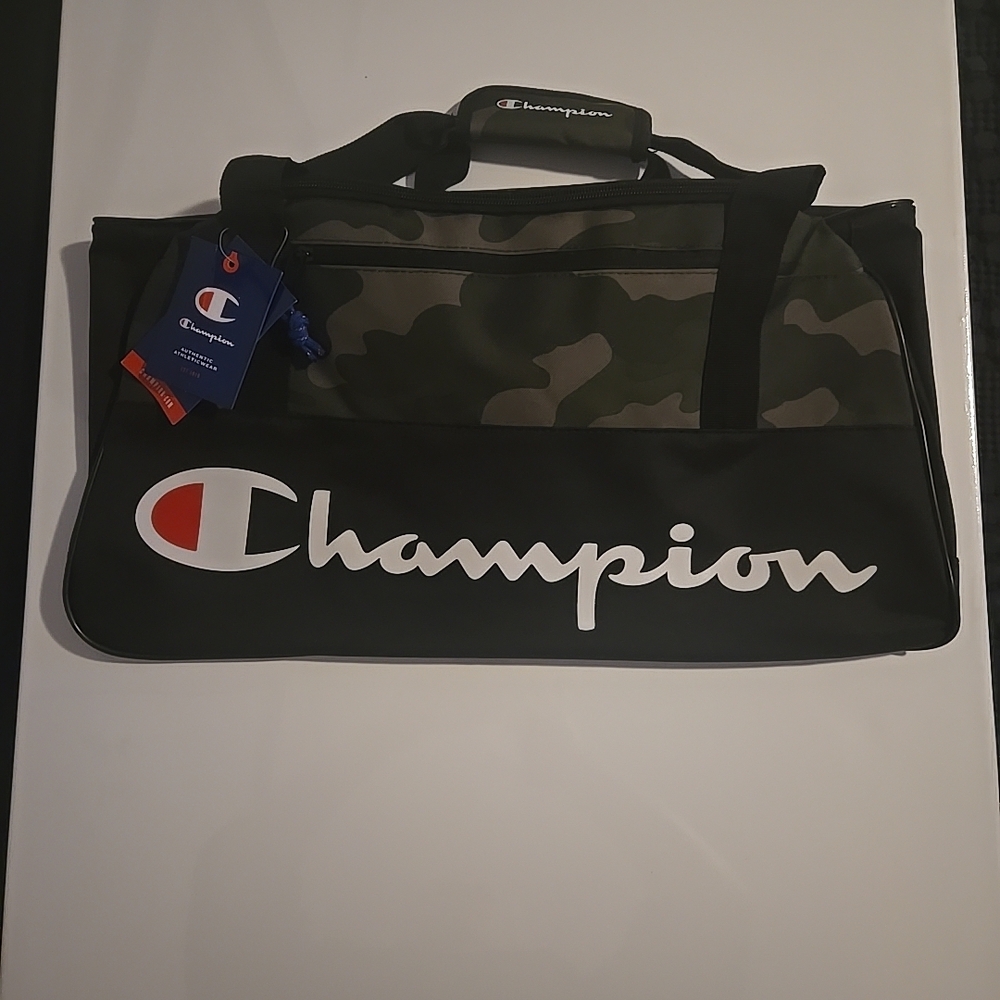 Champion Camouflage and Black Duffel Bag Active Gym